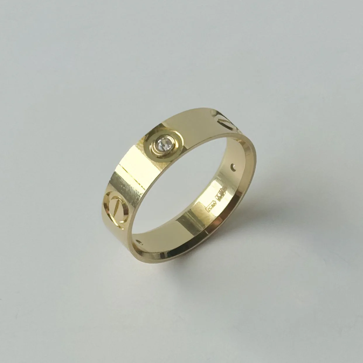 Ring in 14K/585 Yellow Gold with Cubic Zirconia - Image 4