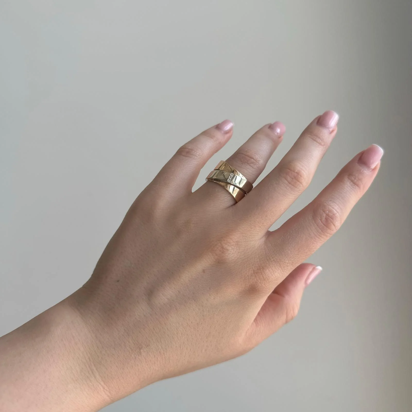 Ring in 14K/585 Rose and White Gold with Cubic Zirconia - Image 2