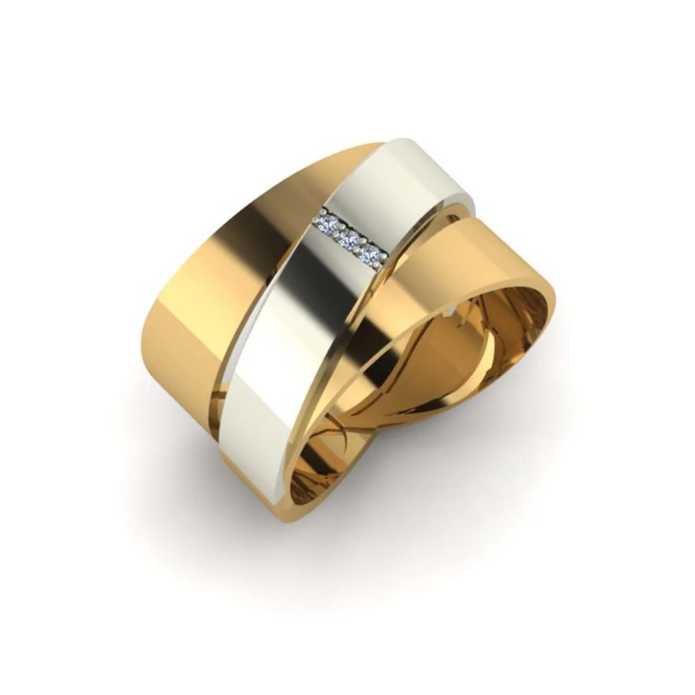 Ring in 14K/585 Rose and White Gold with Cubic Zirconia - Image 4