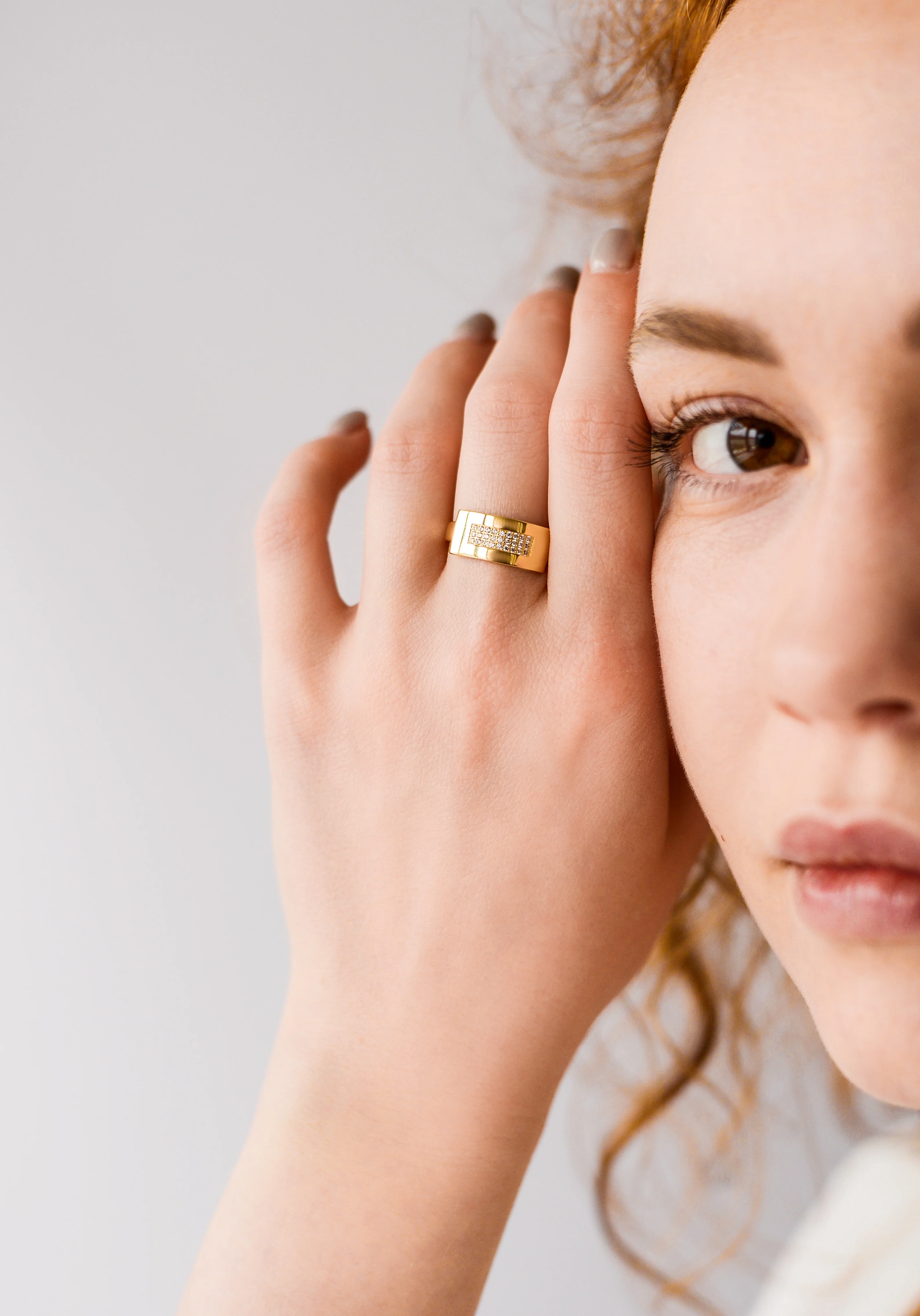 Ring in 14K/585 Rose Gold with Cubic Zirconia - Image 4