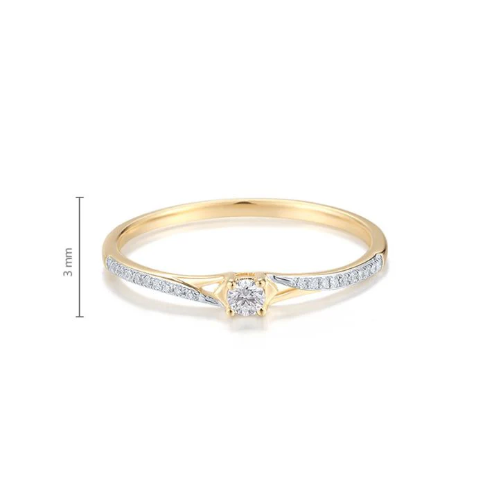 Ring in 14K/585 Rose Gold with Diamonds - Image 2