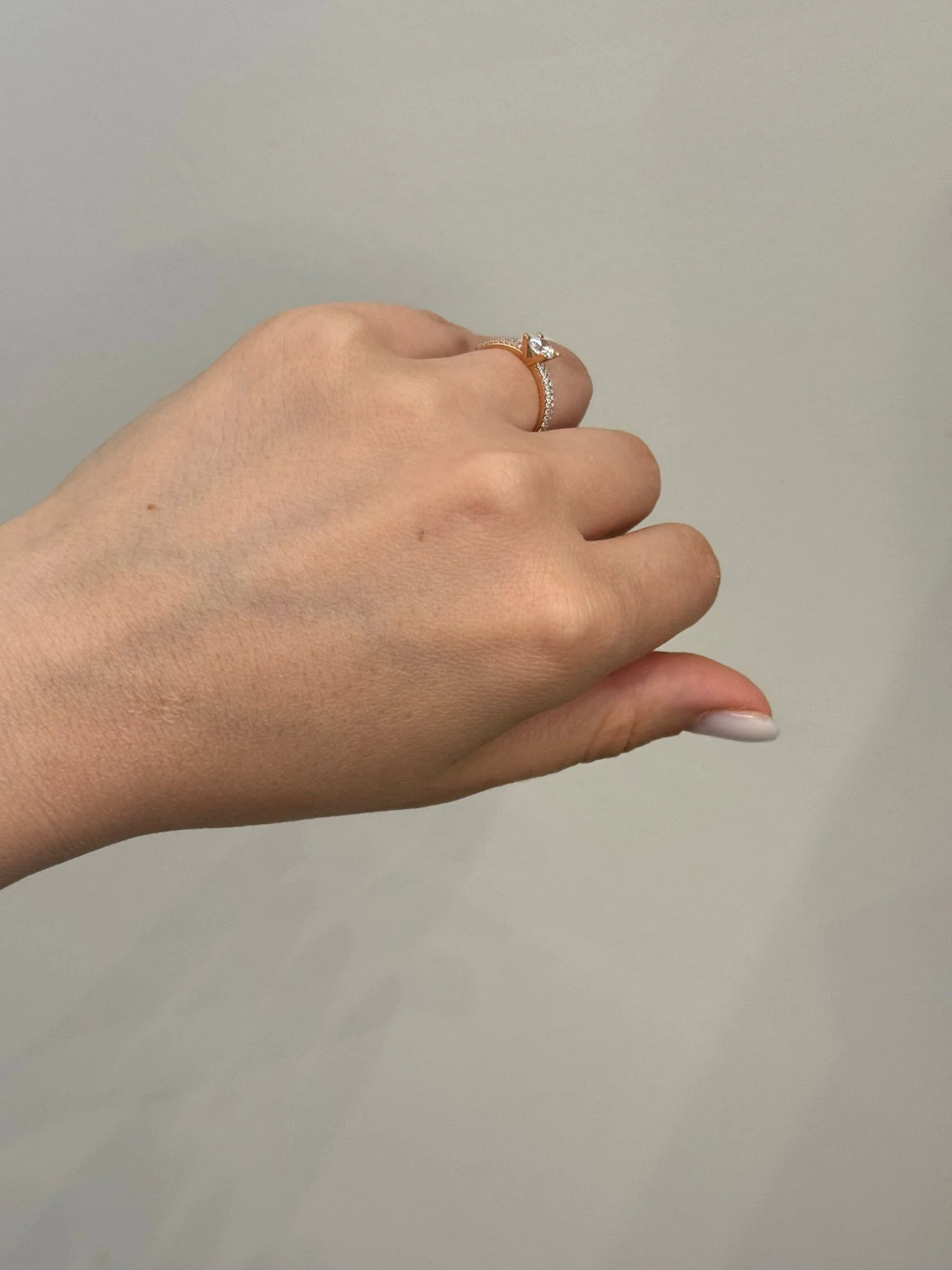 Ring in 14K/585 Rose Gold with Cubic Zirconia - Image 3