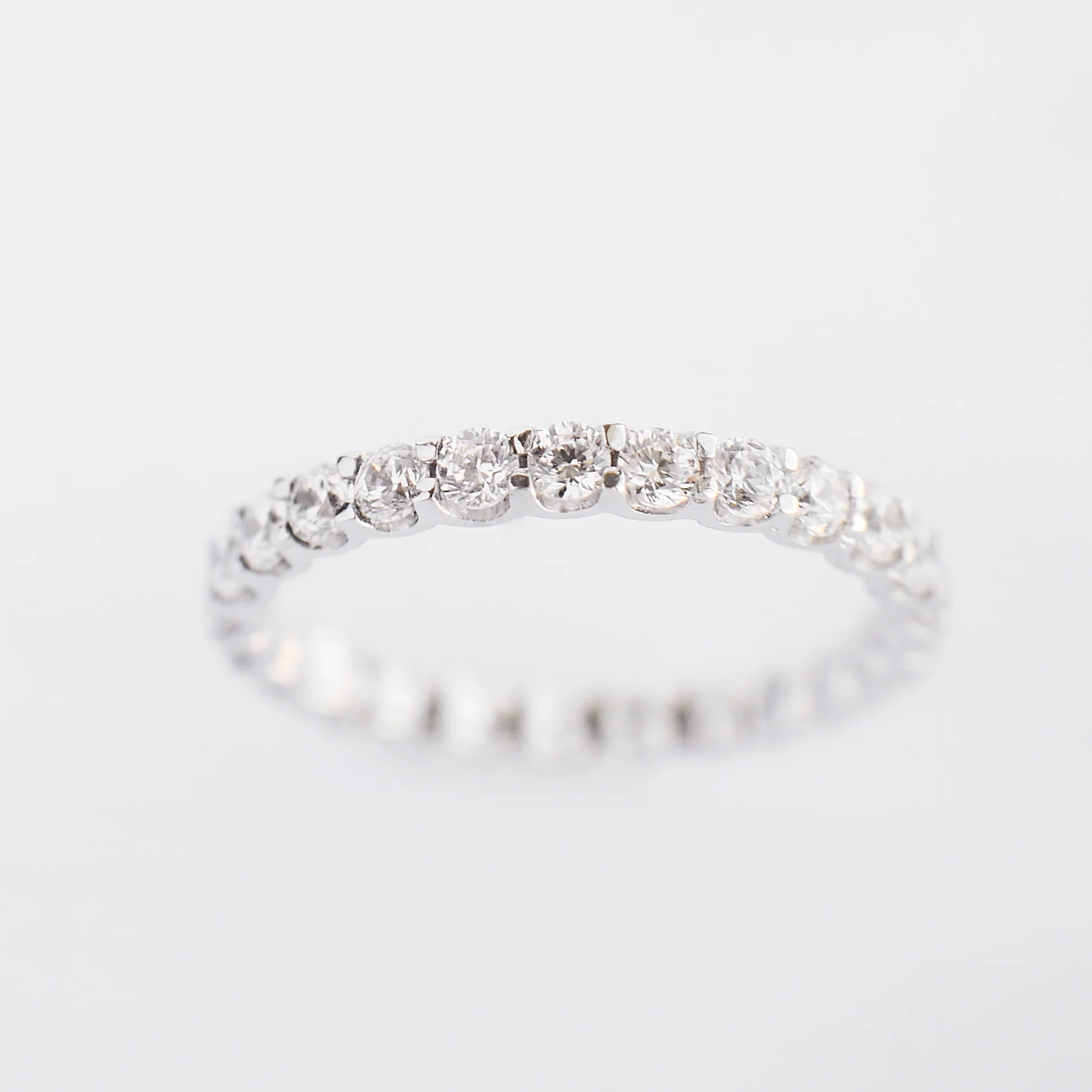 Ring in 14K/585 White Gold with Cubic Zirconia - Image 2