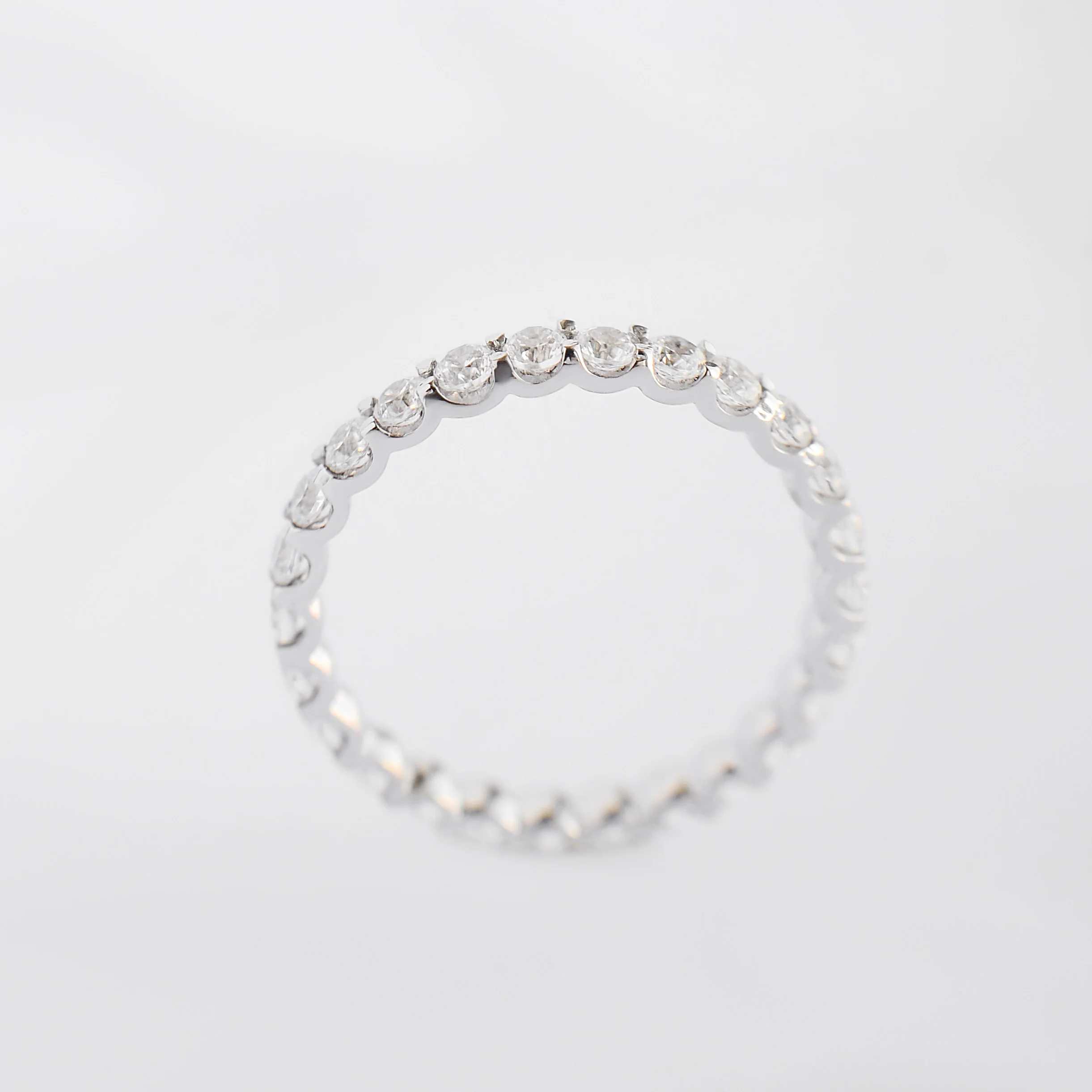 Ring in 14K/585 White Gold with Cubic Zirconia - Image 3