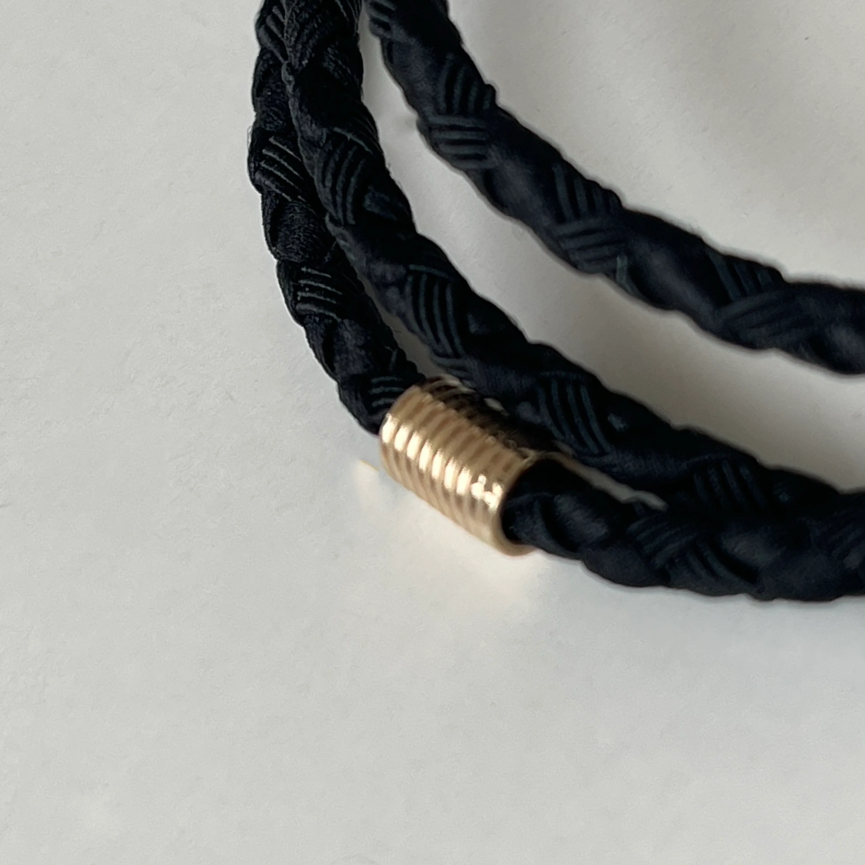 Rope with 14K/585 Rose Gold Lock with Inserts - Image 2