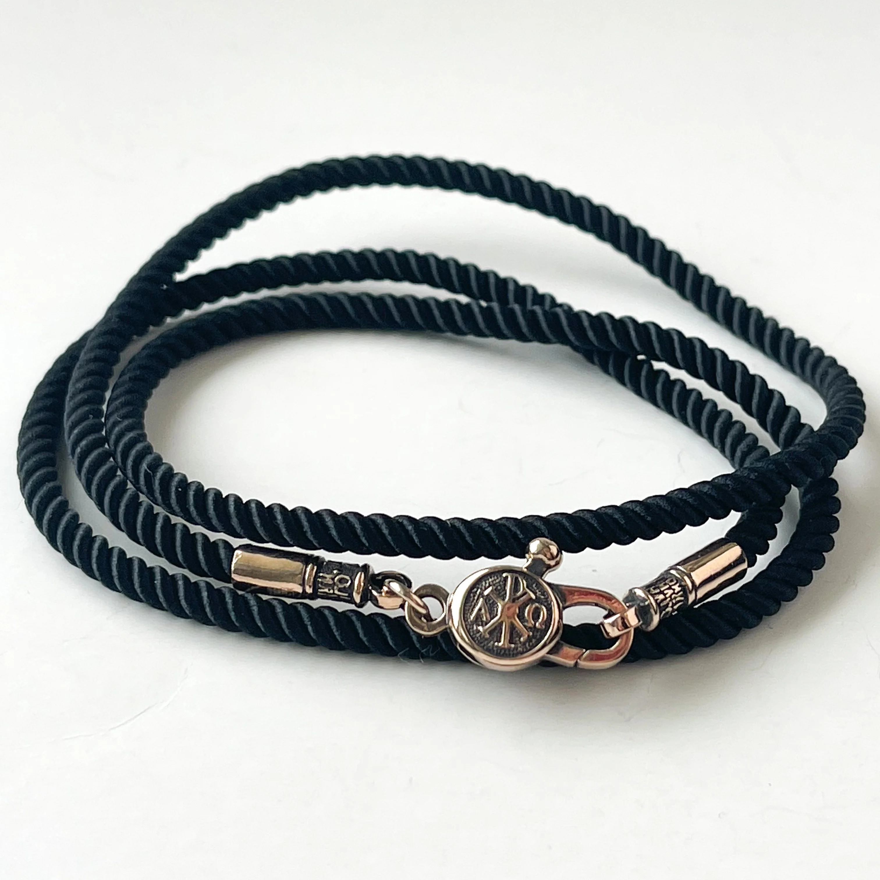 Silk Rope with 14K/585 Rose Gold Lock - Image 2