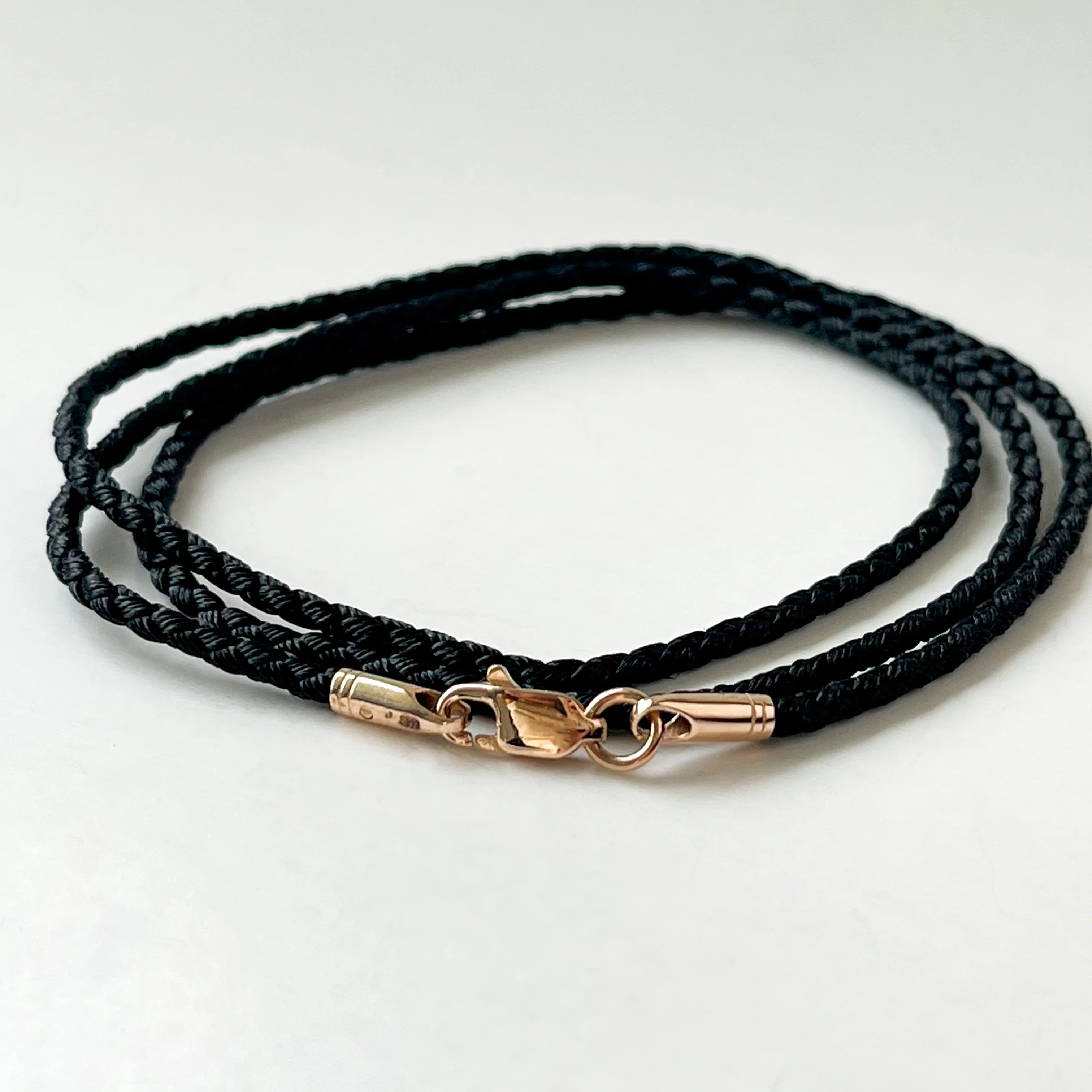 Silk Rope with 14K/585 Rose Gold Lock - Image 2