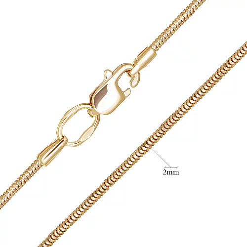 Snake Chain in 14K/585 Yellow Gold 2 mm - Image 2