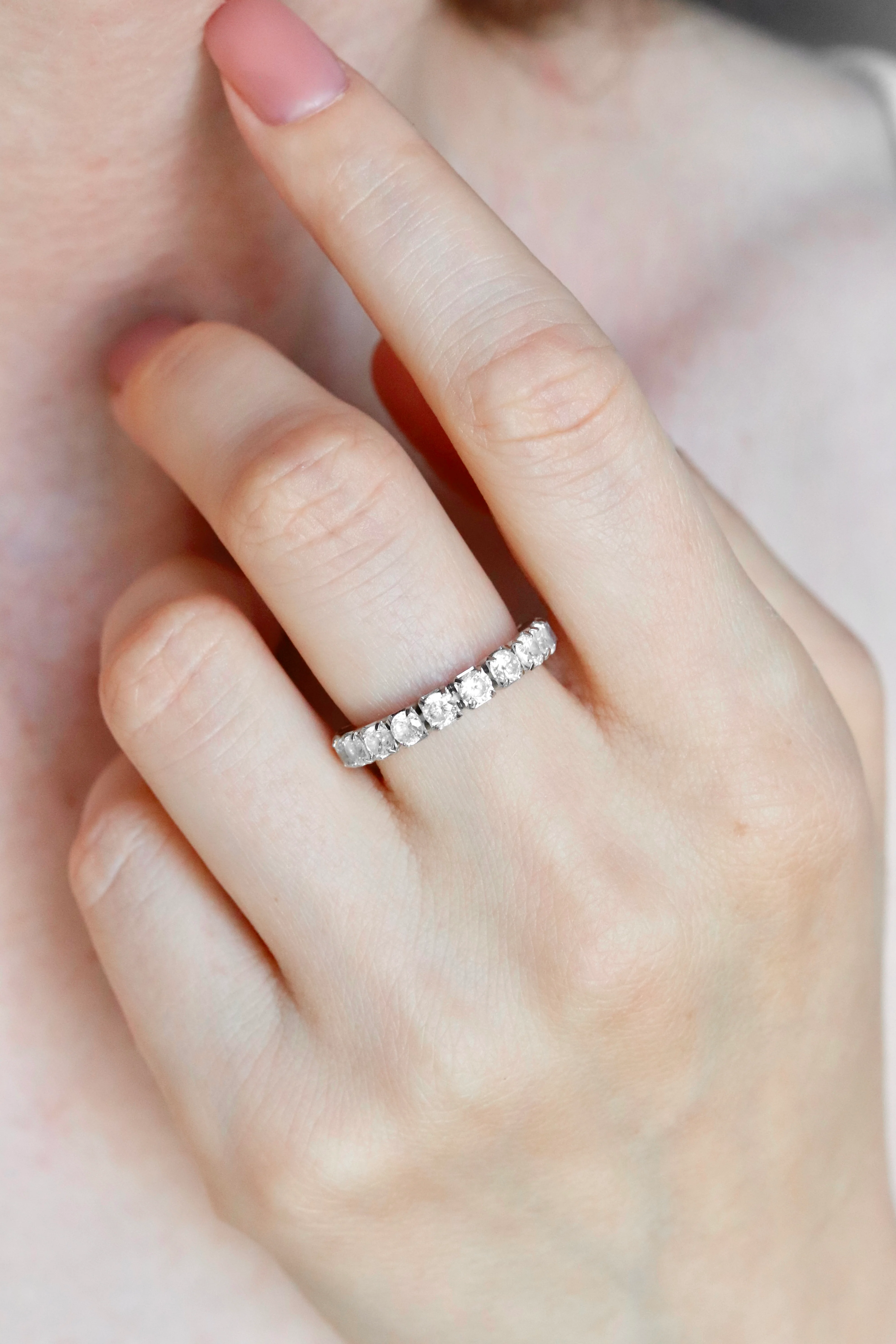 Soft Adjustable Ring in 925 Sterling Silver with Cubic Zirconia - Image 2