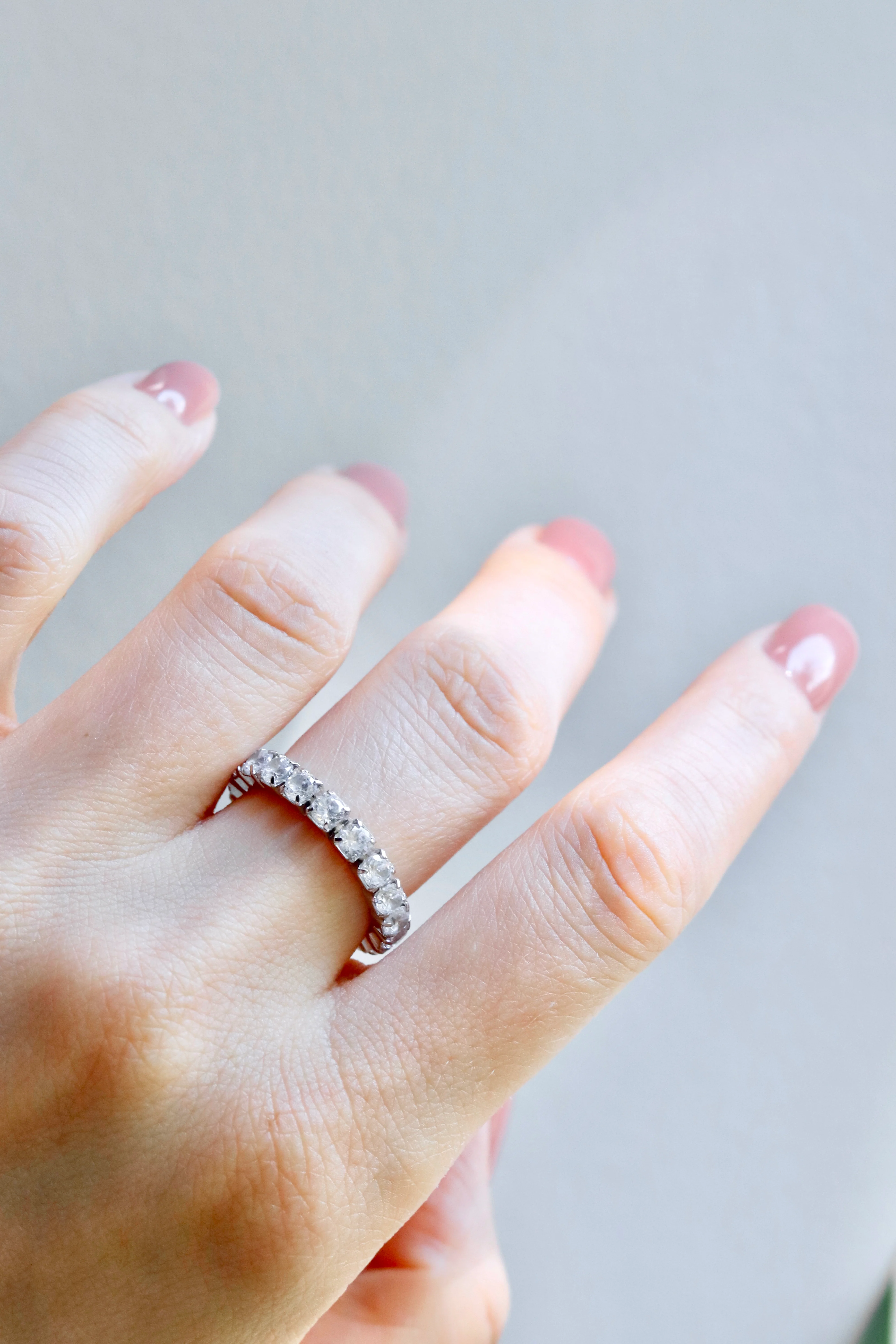 Soft Adjustable Ring in 925 Sterling Silver with Cubic Zirconia - Image 3