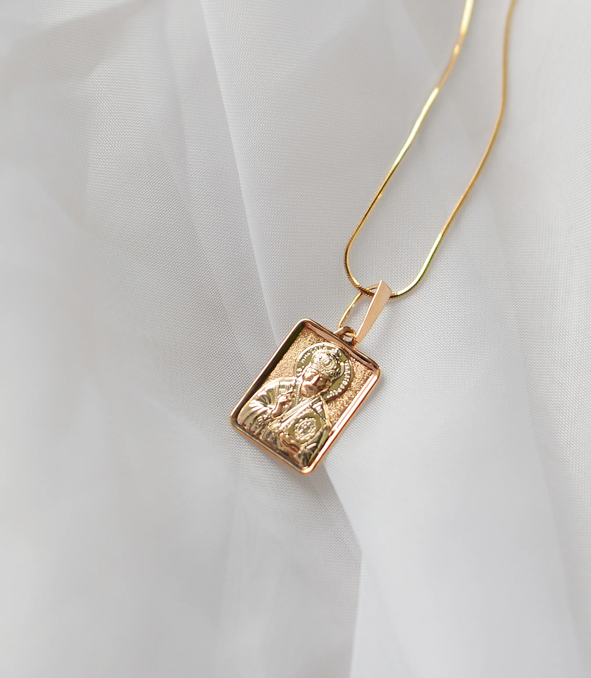 St. Nickolas Religious Pendant in 14K/585 Rose Gold - Image 3