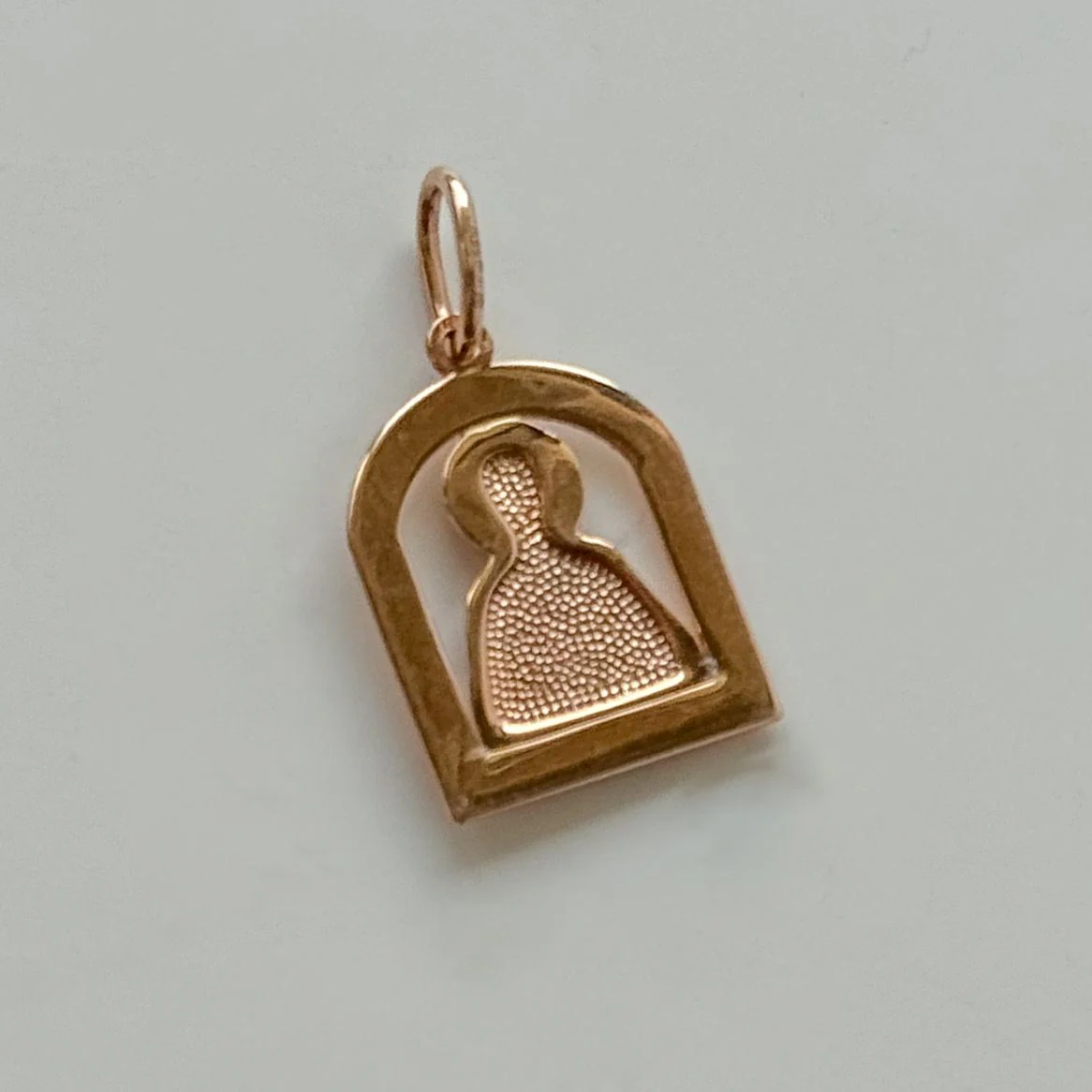 St.Nicholas Religious Pendant in 14K/585 Rose Gold - Image 2