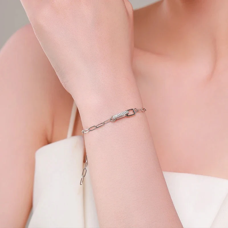 925 Sterling Silver Bracelet with Cubic Zirconia - Image 2