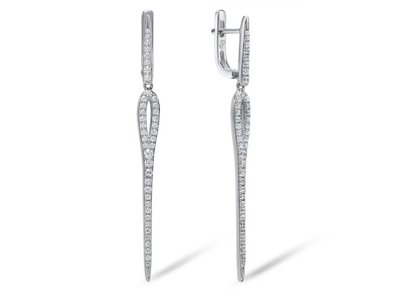 Sterling Silver Earrings with White Cubic Zirconia
