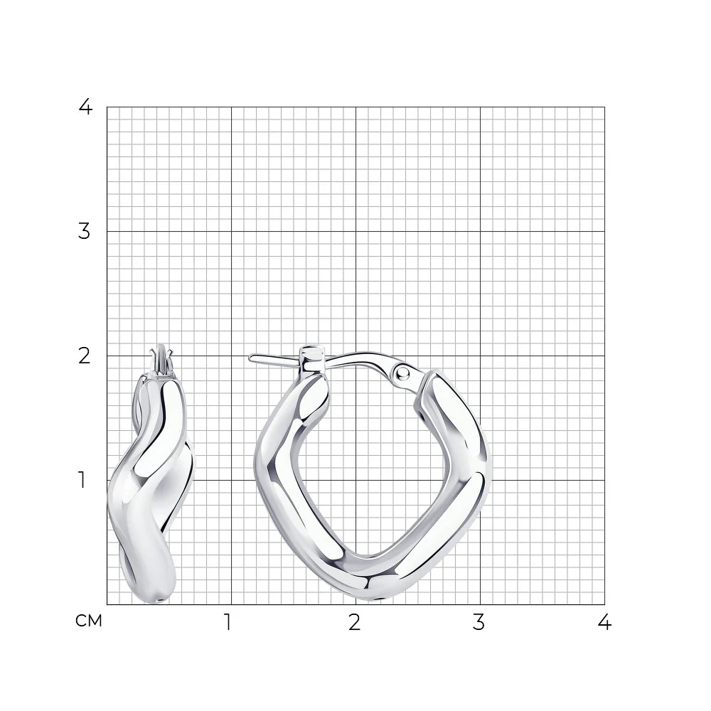 925 Sterling Silver Hoop Earrings - Image 2