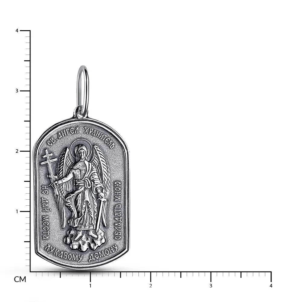 925 Sterling Silver Angel Religious Pendant - Image 2