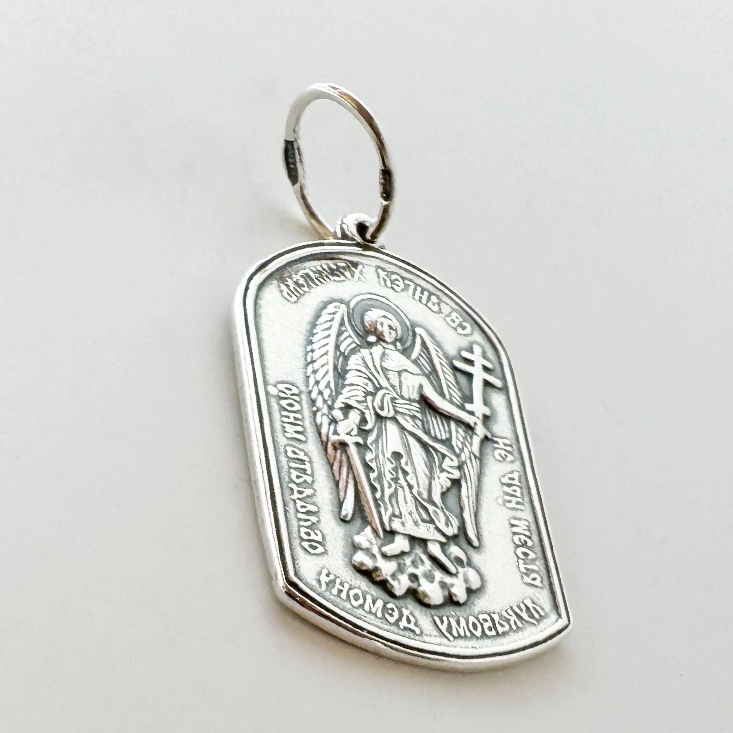 925 Sterling Silver Angel Religious Pendant - Image 3