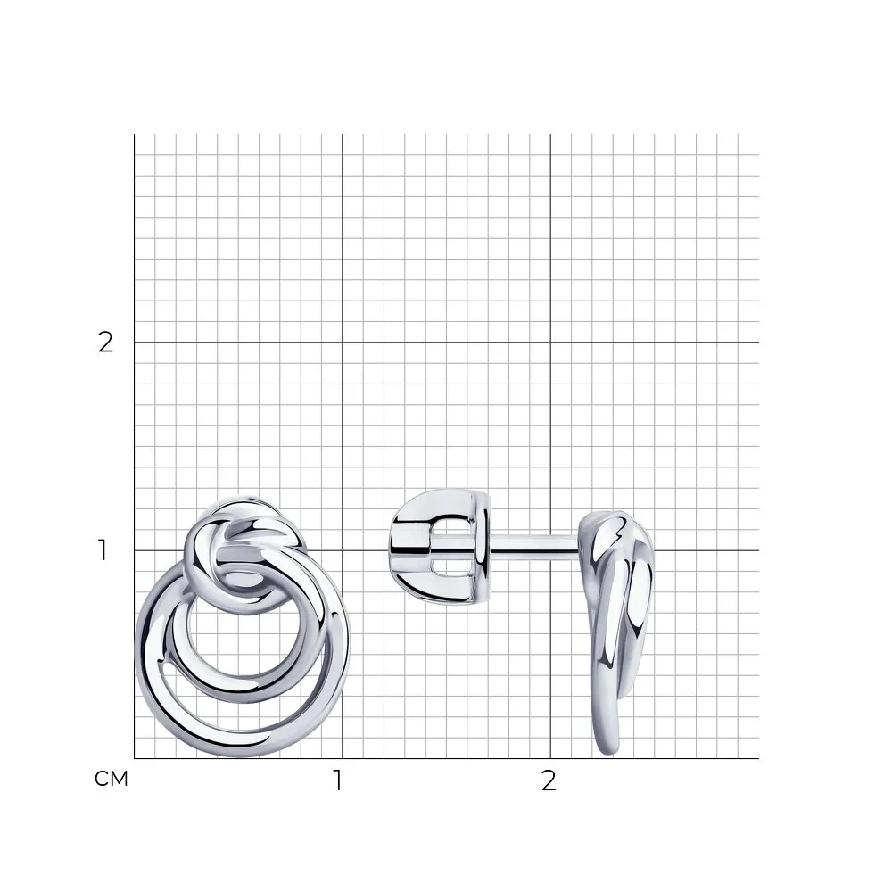 925 Sterling Silver Knot Stud Earrings - Image 3
