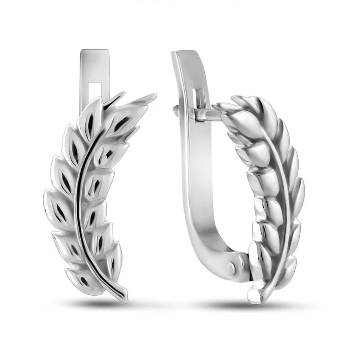 925 Sterling Silver Lever Back Earrings Wheat - Image 2