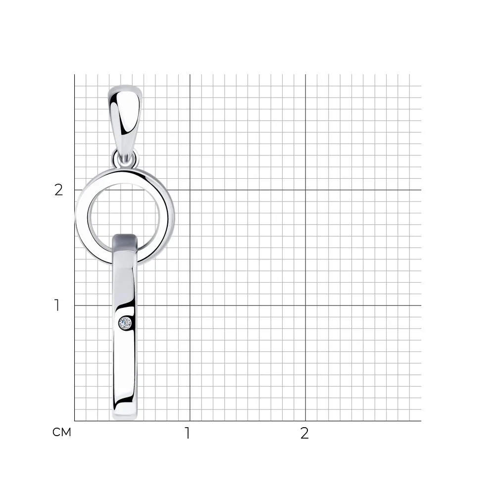 925 Sterling Silver Pendant with Diamond - Image 4