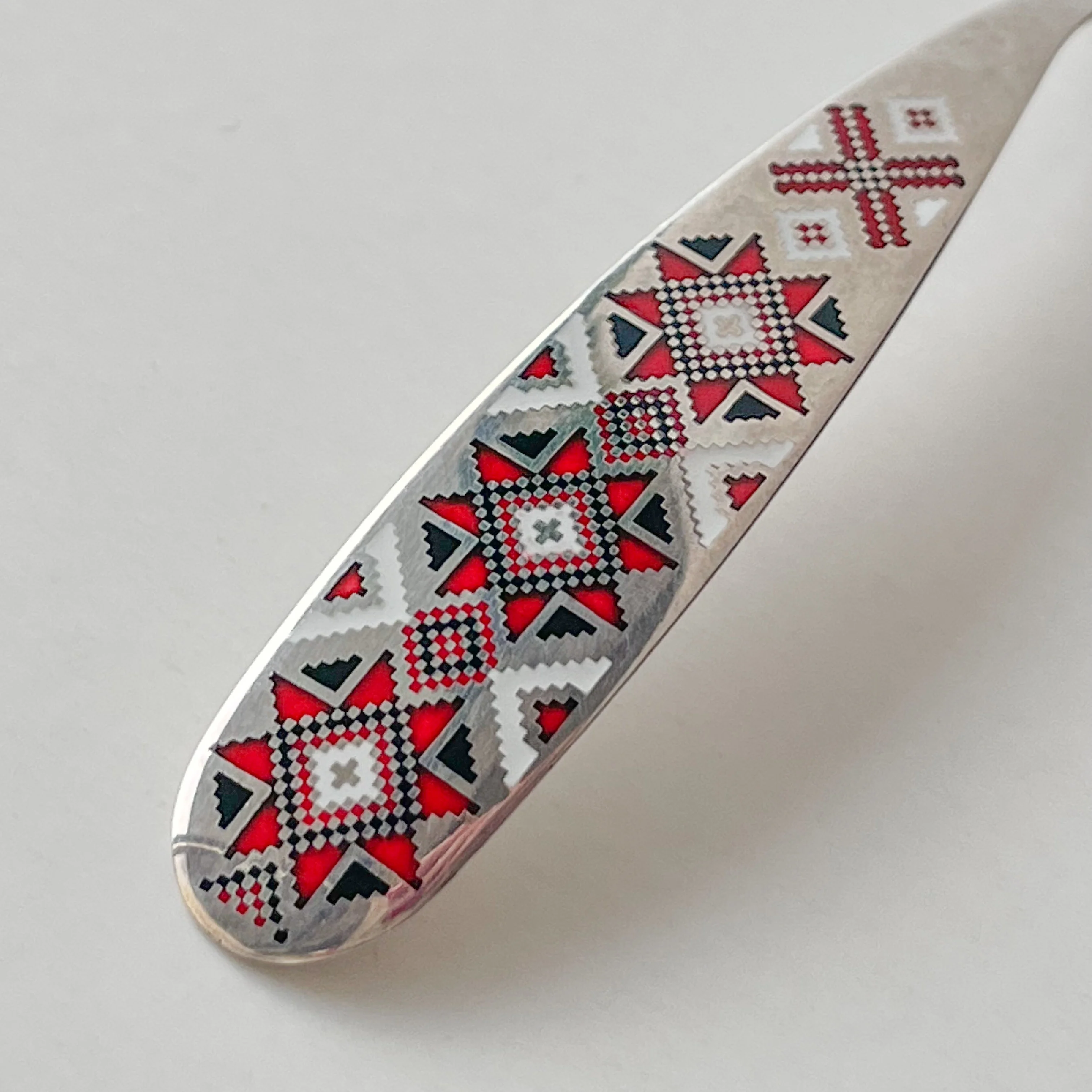 925 Sterling Silver Spoon "Vyshyvanka" - Image 3