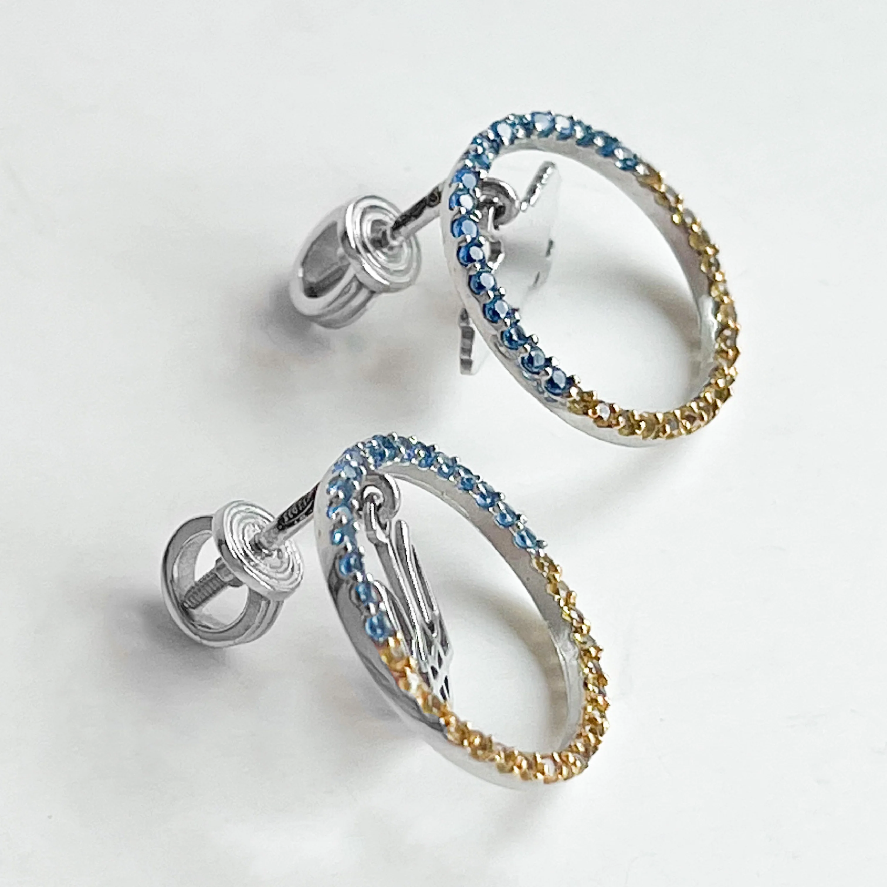 925 Sterling Silver Stud Earrings with Tryzub and Map of Ukraine - Image 5