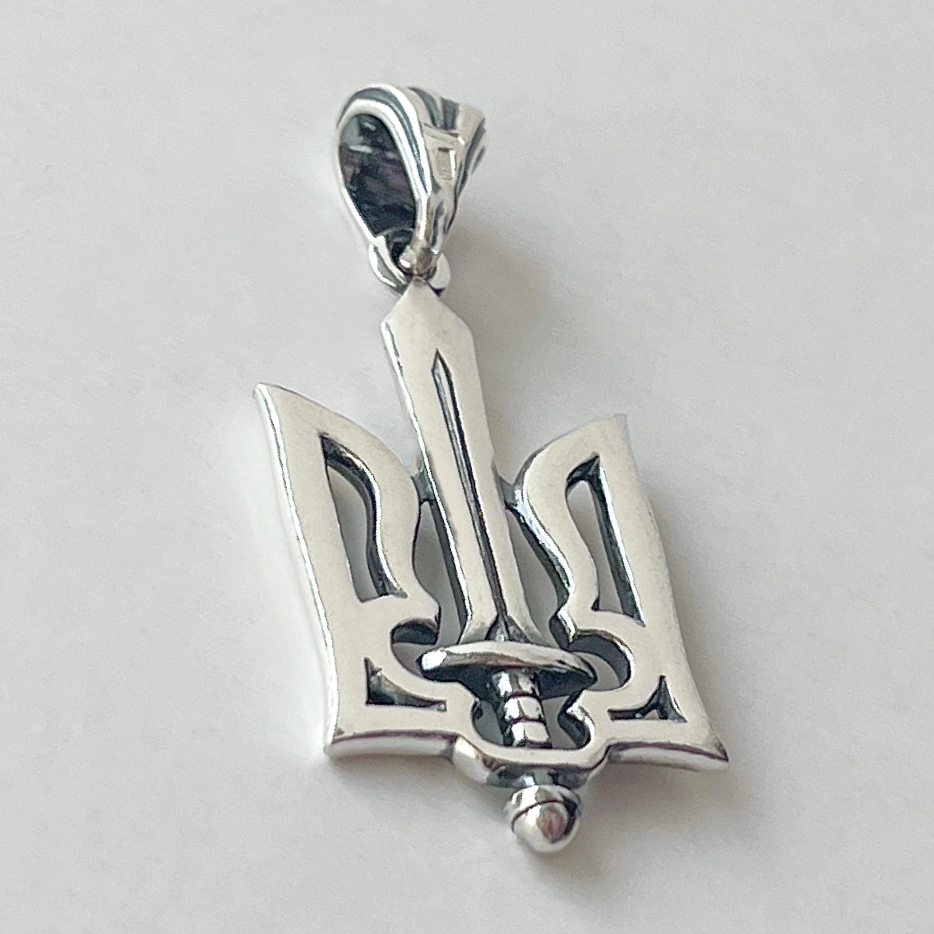 925 Sterling Silver Tryzub Pendant
