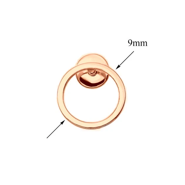 Geometry Style Stud Earrings in 14K/585 Rose Gold - Image 2