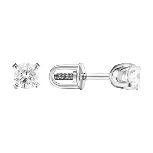 Stud Earrings in 14K/585 White Gold with Diamonds