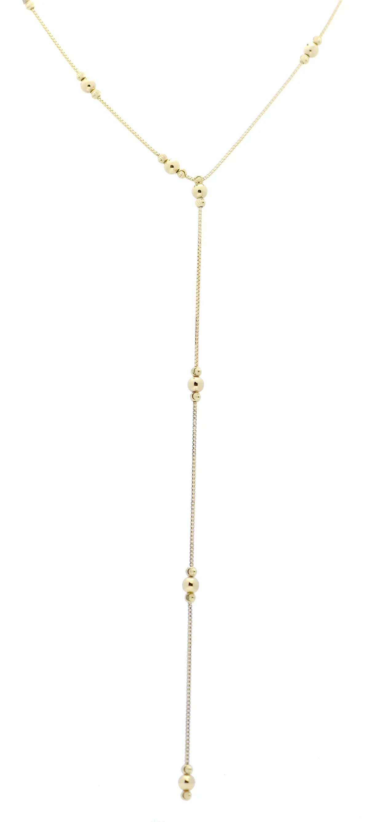 Stylish Long Necklace in 14K/585 Yellow Gold - Image 3