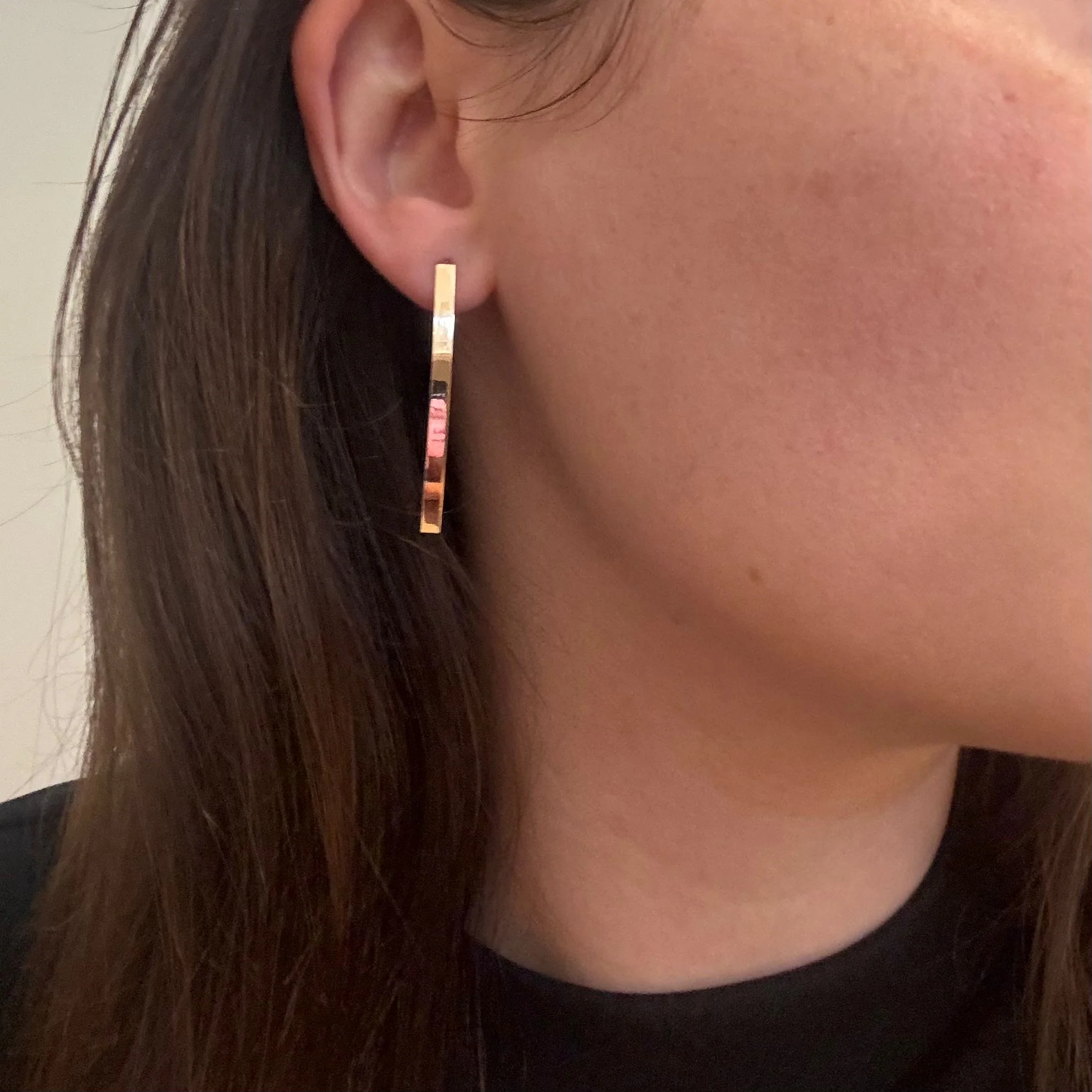 Thread Earrings in 14K/585 Rose Gold - Image 3