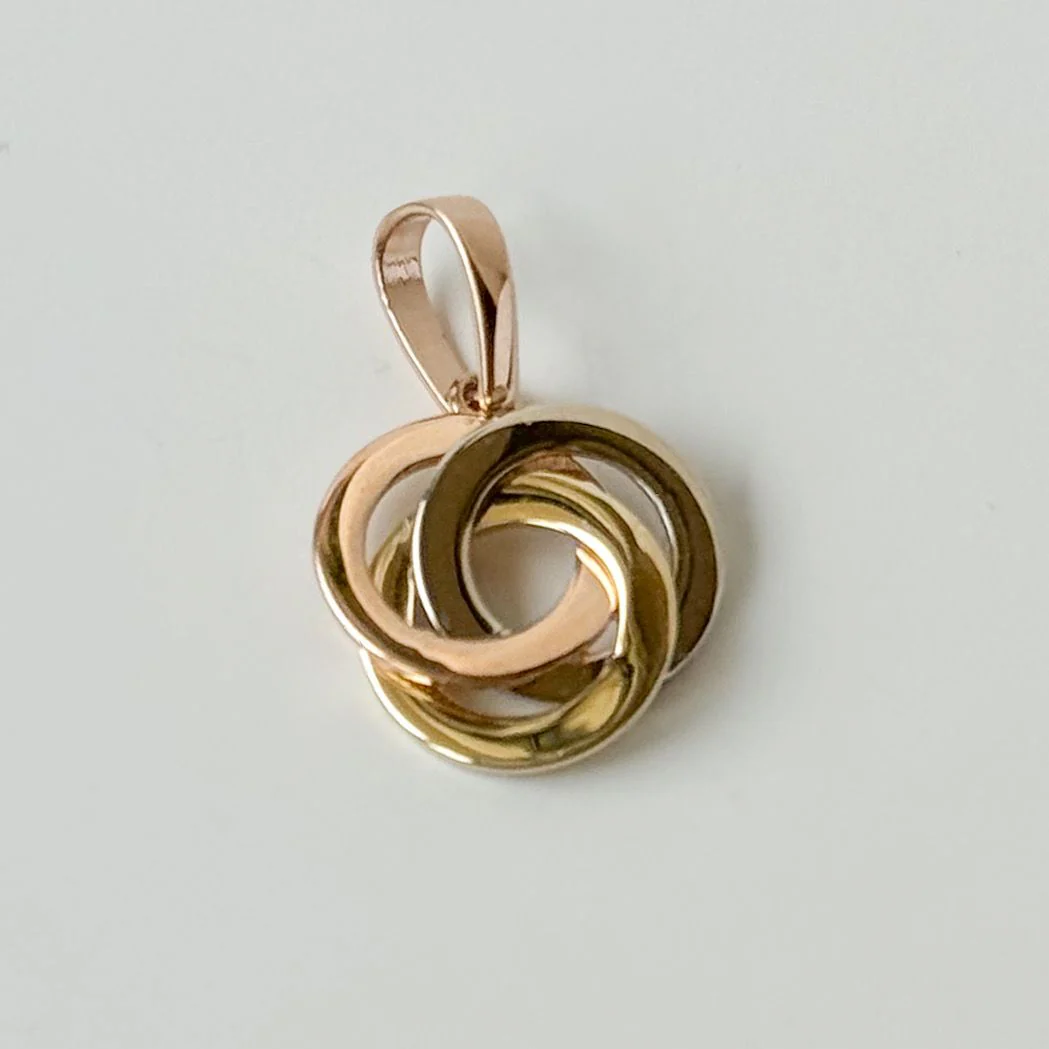 Three Tones 14K/585 Gold Pendant - Image 2