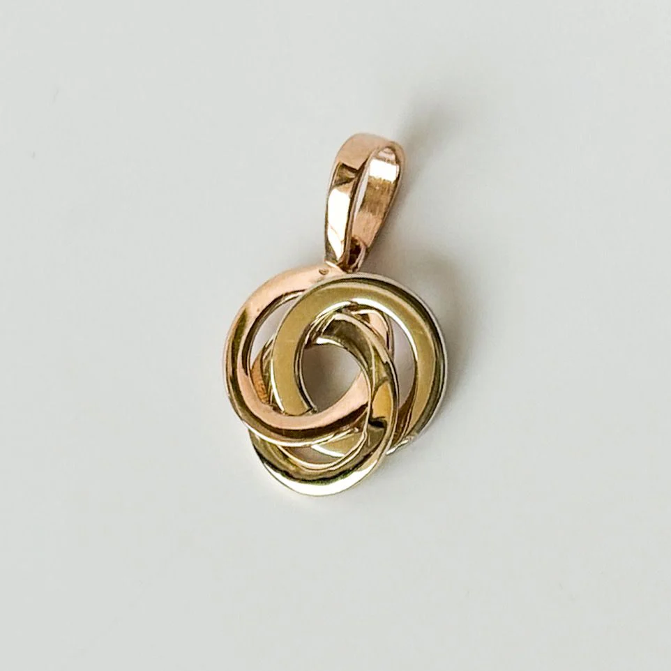 Three Tones 14K/585 Gold Pendant - Image 4