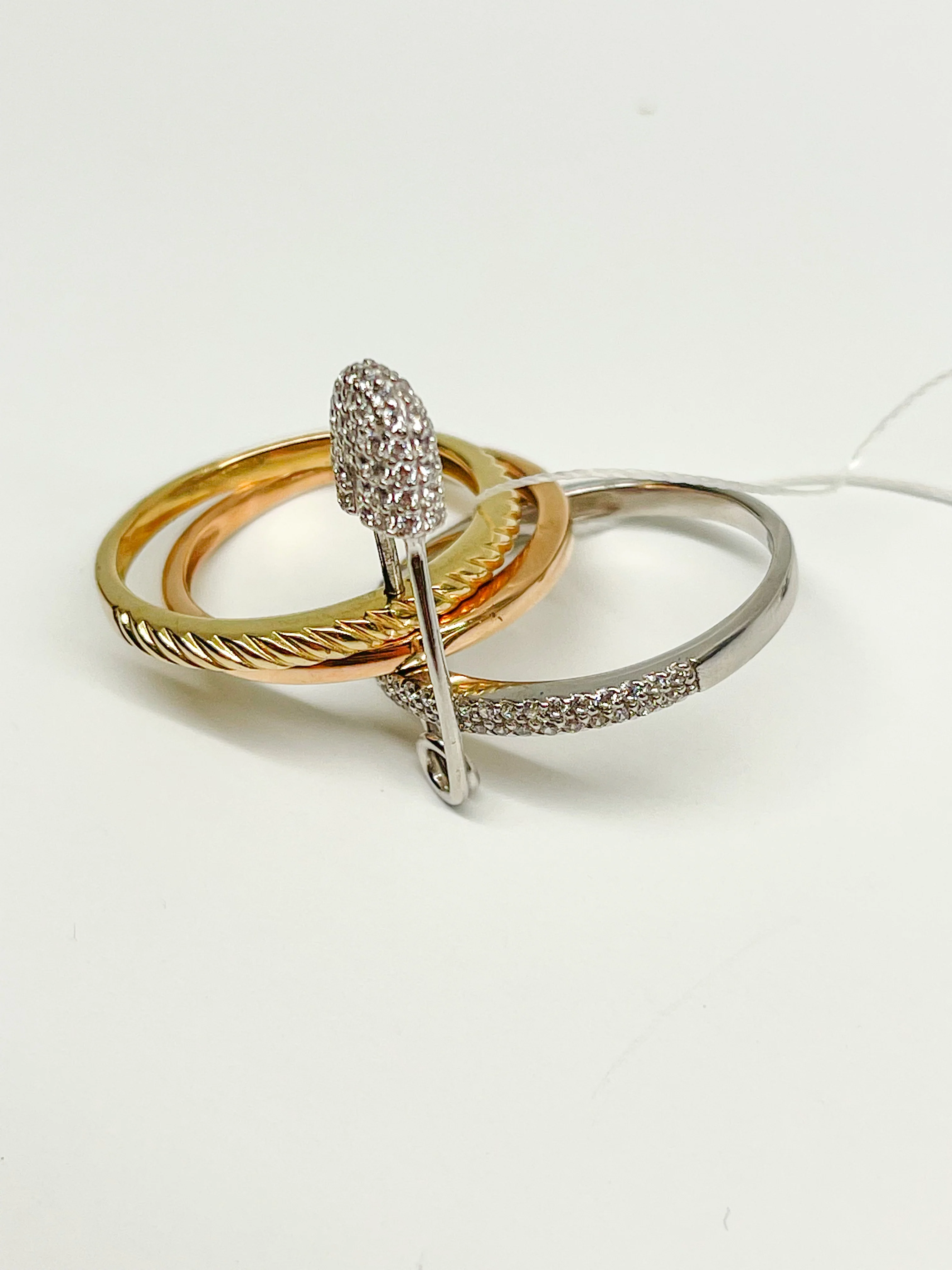 Triple Ring in 14K/585 White, Yellow and Rose Gold - Image 2