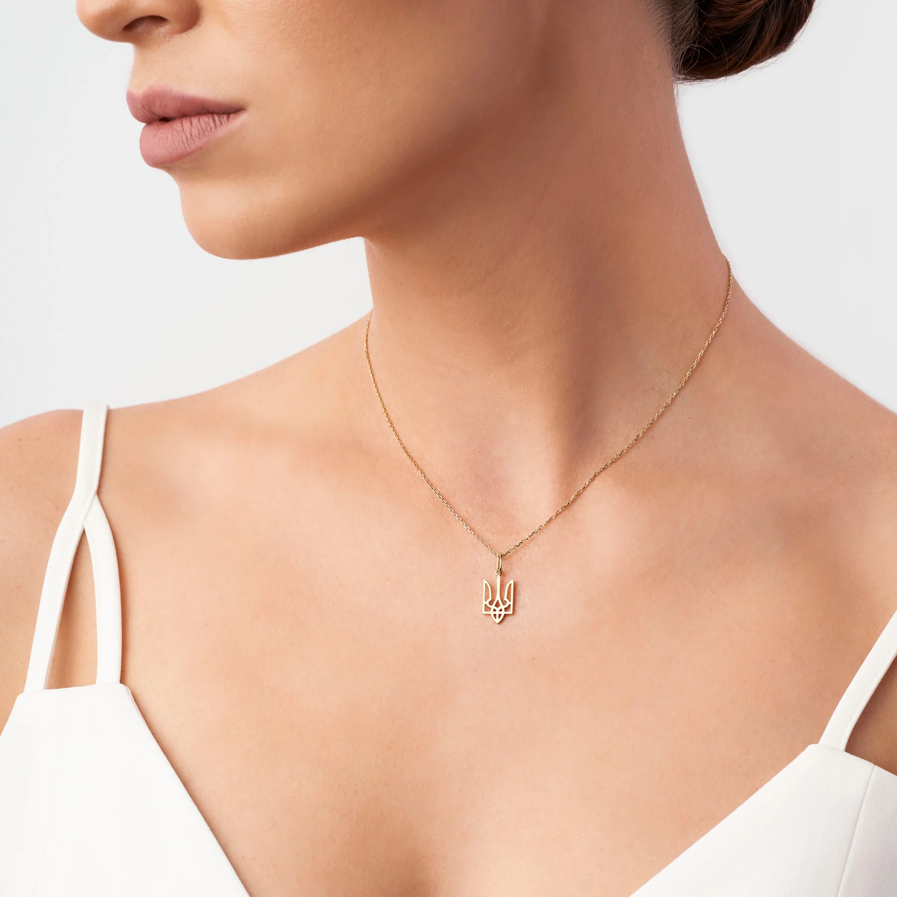 Tryzub Pendant in 14K/585 Yellow Gold - Image 2