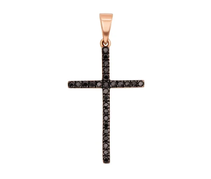 Two-Sided Cross in 14K/585 Rose Gold - Image 2
