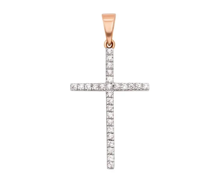 Two-Sided Cross in 14K/585 Rose Gold - Image 3