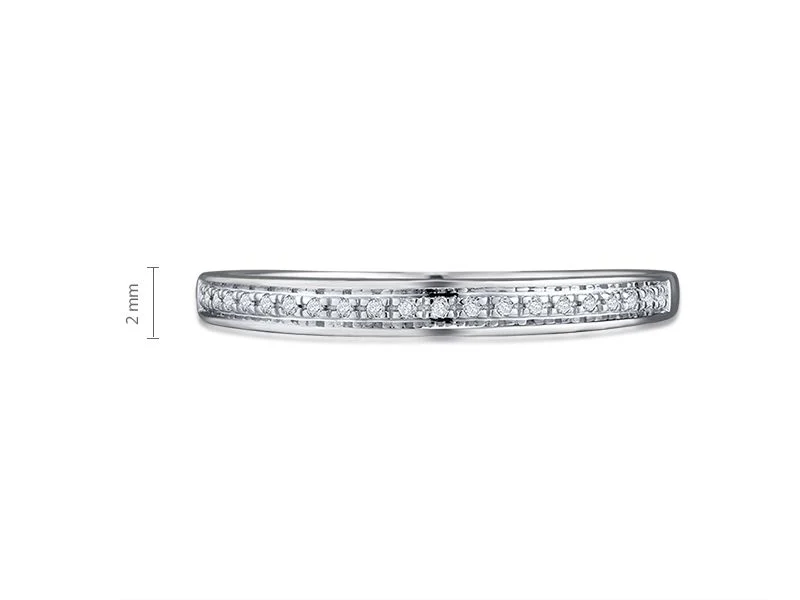 Band in 14K/585 White Gold with Diamonds - Image 3