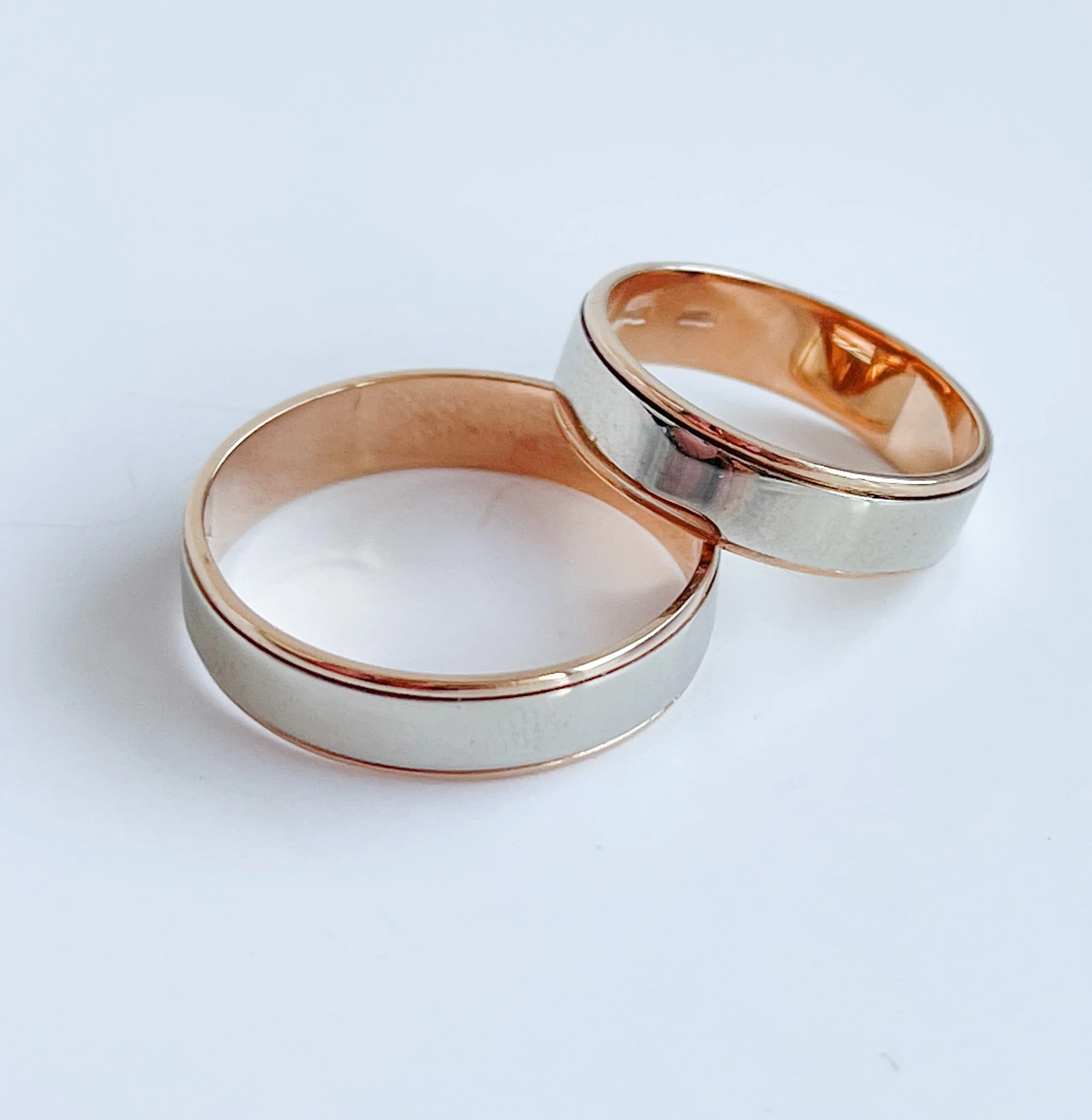 Wedding Band/Ring in 14K/585 Rose and White Gold - Image 4