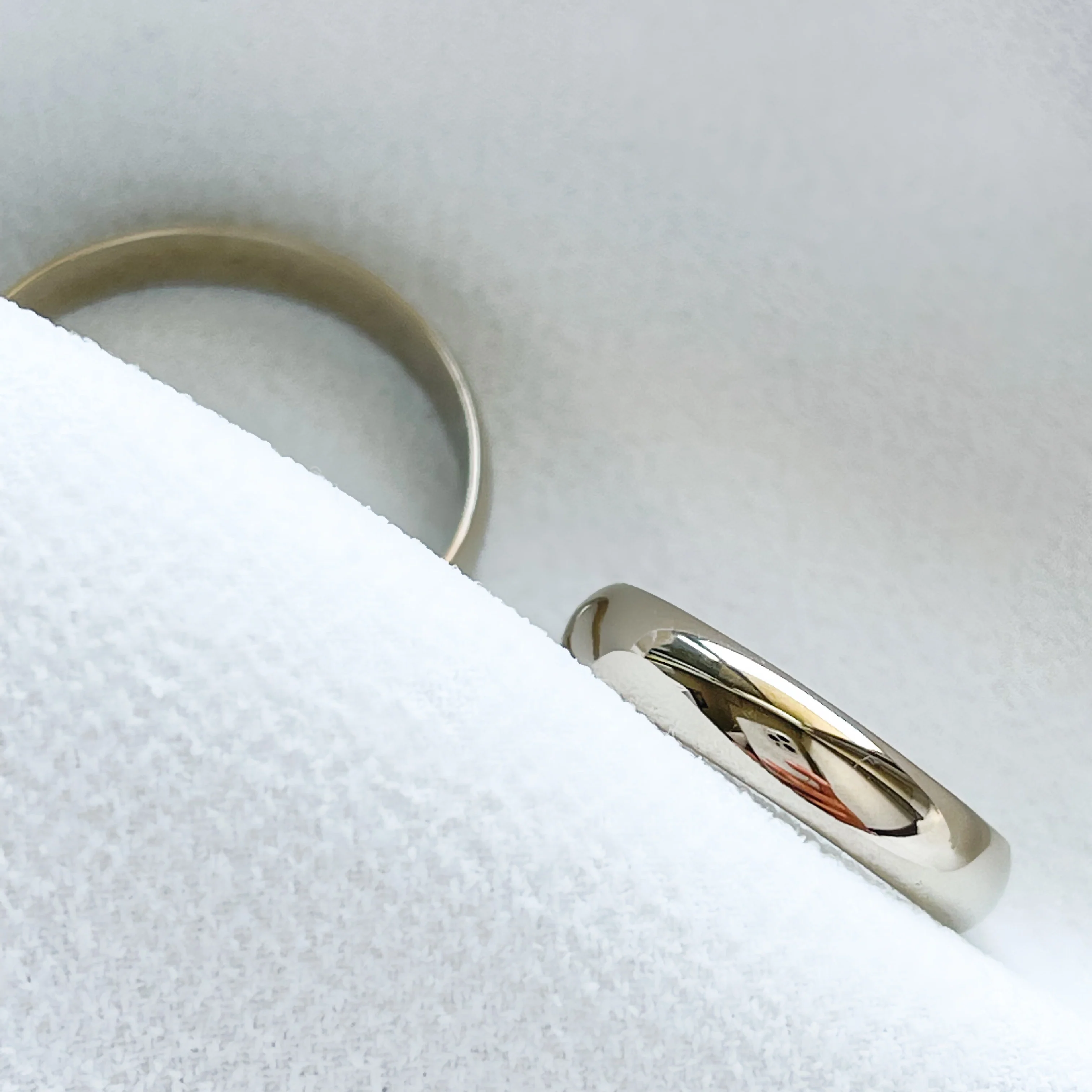 4 mm Classic Wedding Band/Ring in 14K/585 Pure White Gold - Image 3