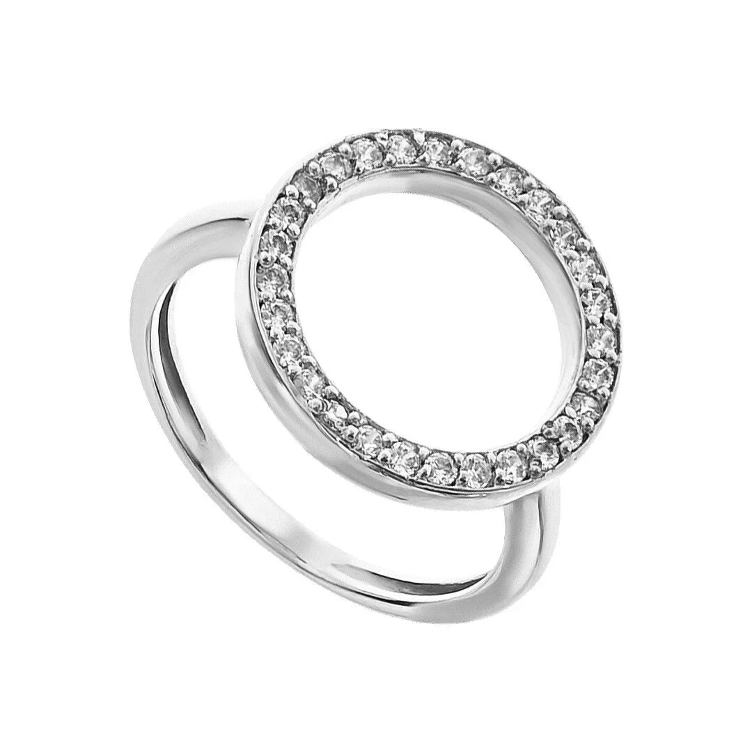 Ring in 14K/585 White Gold with Cubic Zirconia